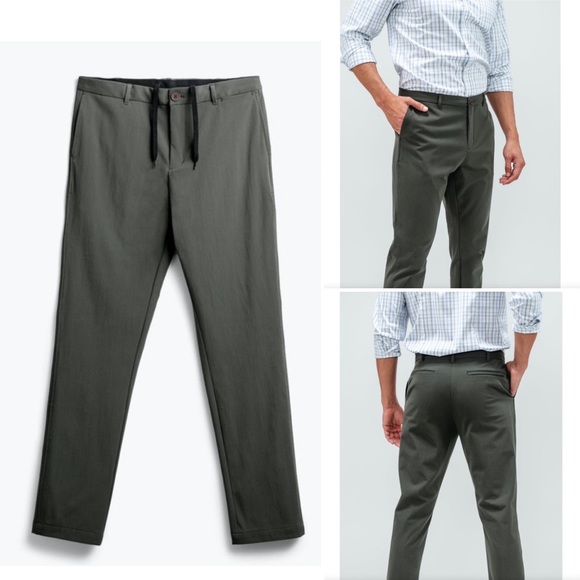 Ministry of Supply Olive Green Pace Tapered Chino Pants Sz 38 Tall NWT - Picture 15 of 15